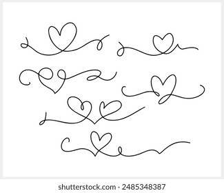 Outline heart clipart Hand drawing icon Doodle sketch Vector stock illustration EPS 10