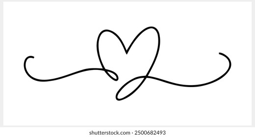 Clipart de corazón de contorno Icono de dibujo de mano Vector de dibujo Doodle ilustración de stock