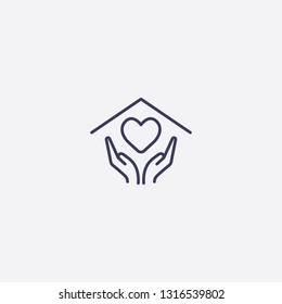 Outline heart icon illustration. isolated vector sign symbol