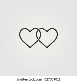 Outline Heart  icon illustration vector symbol