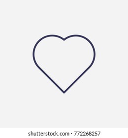 Outline heart icon illustration vector symbol