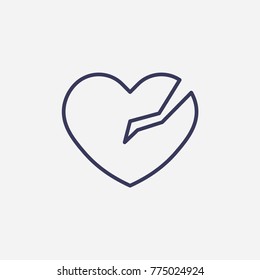 Outline heart icon illustration vector symbol
