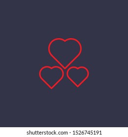 Outline heart  icon.heart  vector illustration. Symbol for web and mobile