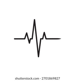 "Descreva o coração com linha de pulso representando cardiologia, condicionamento físico e monitoramento médico."