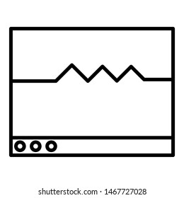 Outline heart rate vector icon editable vector stroke