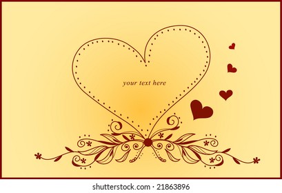outline heart shape design
