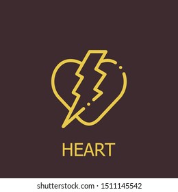 Outline heart vector icon. Heart illustration for web, mobile apps, design. Heart vector symbol.