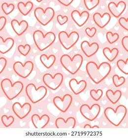 Esquema de corazones sin patrón en Blush Pink
