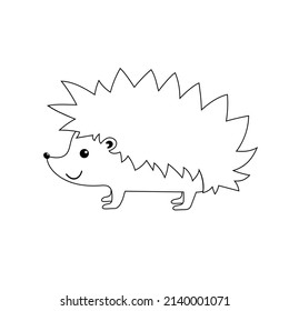 Outline Hedgehog Vector Illustration Isolated Element Stock Vector ...