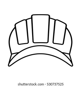 outline helmet head protective industrial vector illustration eps 10