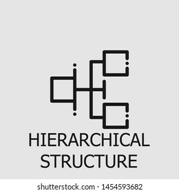 Outline hierarchical structure vector icon. Hierarchical structure illustration for web, mobile apps, design. Hierarchical structure vector symbol.