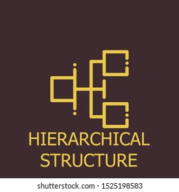 Outline hierarchical structure vector icon. Hierarchical structure illustration for web, mobile apps, design. Hierarchical structure vector symbol.