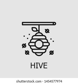 Outline hive vector icon. Hive illustration for web, mobile apps, design. Hive vector symbol.