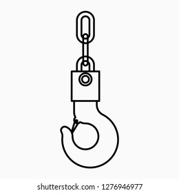 Outline hoist vector icon