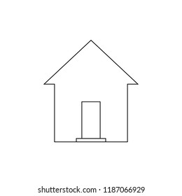 Outline Home Icon isolated on grey background. House pictogram. Line Homepage symbol for your web site design, logo, app, UI. Vector illustration.