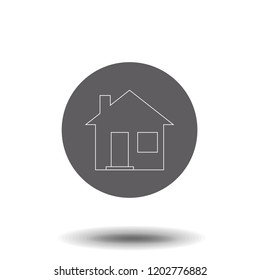 Outline Home Icon isolated on grey background. House pictogram. Line Homepage symbol for your web site design, logo, app, UI. Vector illustration.