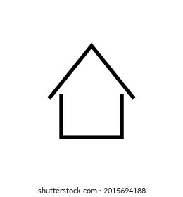 Outline Home Icon isolated on white background. House icon. Line Homepage symbol for your web site design, logo, app, UI. Editable stroke. Vector illustration, Eps10.