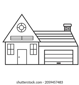 Outline Home Icon isolated on white background. eps 10 