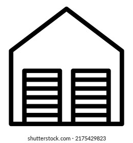 Outline home icon isolated on white background