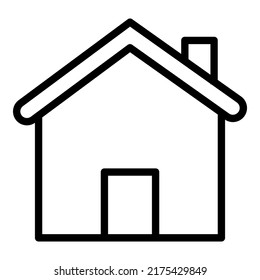 Outline home icon isolated on white background