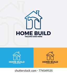 Outline Home icon logo illustration template.