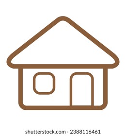 Outline home icon and vector