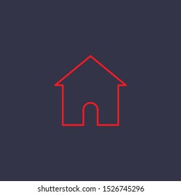 Outline home  icon.home  vector illustration. Symbol for web and mobile