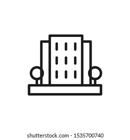Outline home line icon isolated on a white background. House icon sign 