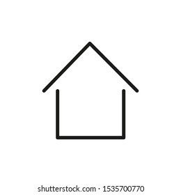 Outline home line icon isolated on a white background. House icon sign 