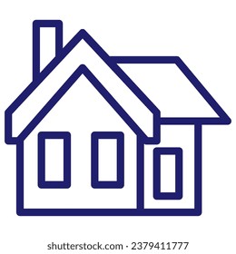 Outline home line icons isolated on a white background. House icons sign  Eps 10. Vector illustration.