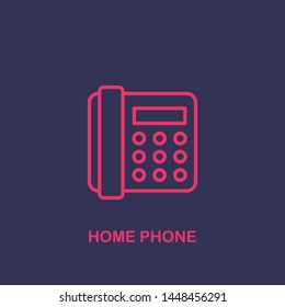 Outline home phone icon.home phone vector illustration. Symbol for web and mobile