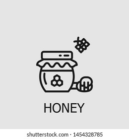 Outline honey vector icon. Honey illustration for web, mobile apps, design. Honey vector symbol.