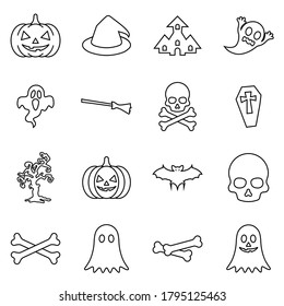 outline horror icon symbol design vector