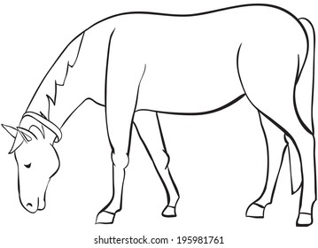outline horse