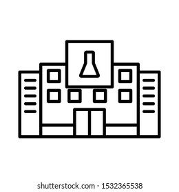 Outline hospital building vector icon editable vector stroke