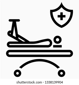 Outline hospitalization vector icon