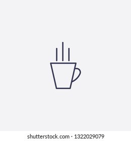 Outline hot cup icon illustration isolated vector sign symbol