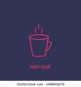 Outline hot cup icon.hot cup vector illustration. Symbol for web and mobile