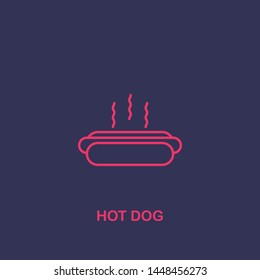 Outline hot dog icon.hot dog vector illustration. Symbol for web and mobile