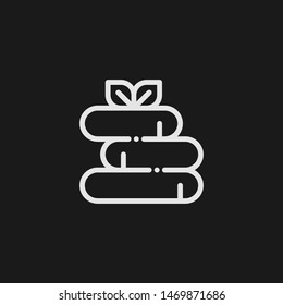 Outline hot stone vector icon. Hot stone illustration for web, mobile apps, design. Hot stone vector symbol.