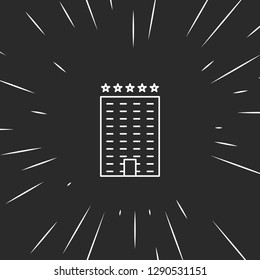 Outline hotel icon illustration isolated vector sign symbol