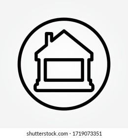 outline house icon for web and app
