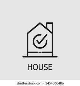 Outline house vector icon. House illustration for web, mobile apps, design. House vector symbol.