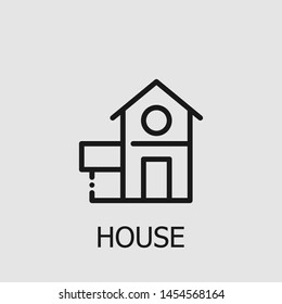 Outline house vector icon. House illustration for web, mobile apps, design. House vector symbol.