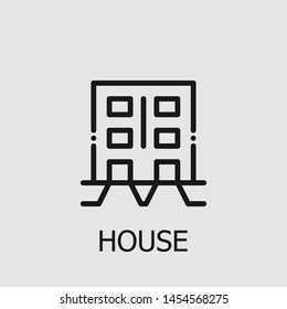 Outline house vector icon. House illustration for web, mobile apps, design. House vector symbol.