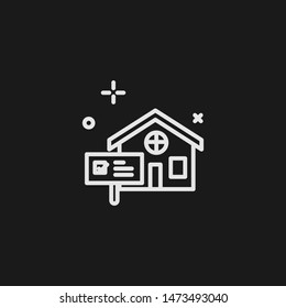 Outline house vector icon. House illustration for web, mobile apps, design. House vector symbol.