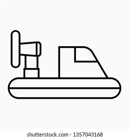 Outline hovercraft vector icon