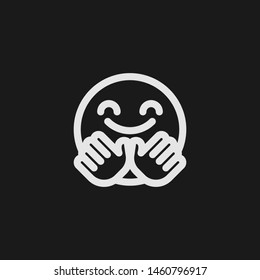 Outline hug vector icon. Hug illustration for web, mobile apps, design. Hug vector symbol.
