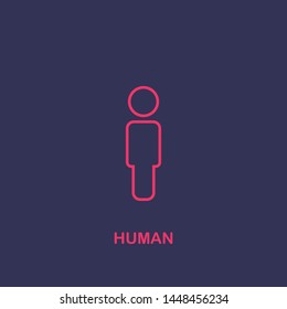 Outline human icon.human vector illustration. Symbol for web and mobile