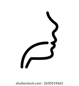 Outline of the human pharynx, representing difficulty swallowing